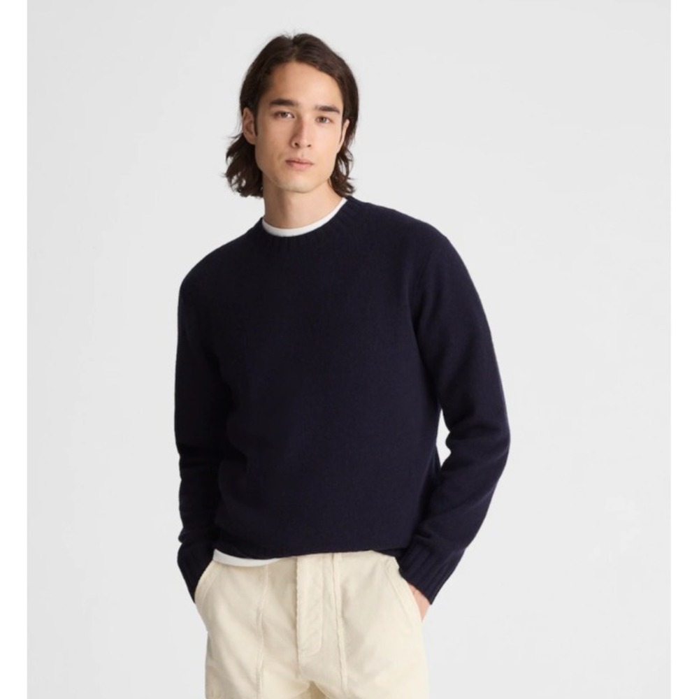 Madewell Mens Navy Blue 100% Merino Wool Crewneck Sweater Small NWT